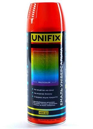 Эмаль универсальная unifix 400мл ral 3020 красный (951020)
