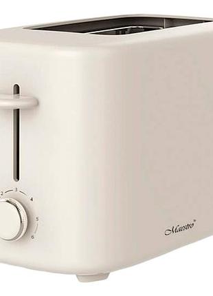 Тостер maestro 750вт бежевый (mr-700)