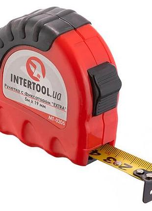 Рулетка intertool 5 м х 19 мм extra (mt-0205)