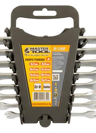 Набор рожковых ключей mastertool 8 шт. (6-22 мм) (70-2108)
