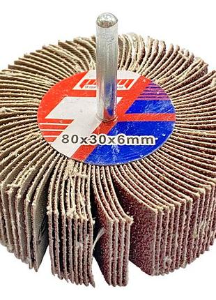 Круг лепестковый в оправке sprut 80 x 30мм x р80 (п-klo-14170)