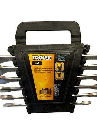 Набор ключей рожковых toolex 6шт (6-17мм) (06i1006)