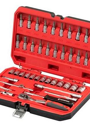 Набір інструменту intertool 1/4" x 48од red (et-9048)