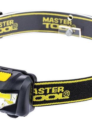 Ліхтар налобний mastertool 1led x 1 вт x 3 режиму (94-0811)