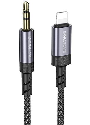 Аудіо кабель aux borofone bl24 graceful (lightning to aux 3.5mm) (1m)
