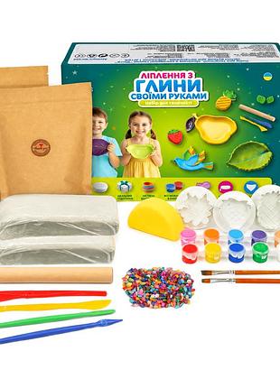 Набор для творчества, лепки из хрустящей глины "мега" своими руками для начинающих, взрослых и детей