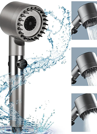 Инновационная лейка для душа massage filter shower ∙ массажная насадка с силиконовыми шипами ∙ 3 режима