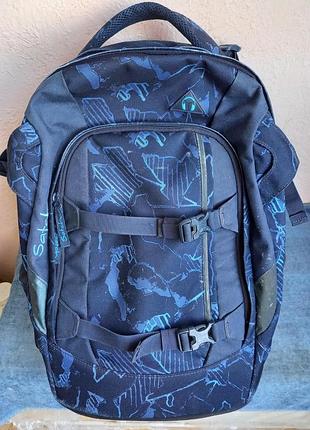 Ортопедичний шкільний/молодіжний рюкзак satch pack від німецького бренду ergobag в кольорі blue compass.