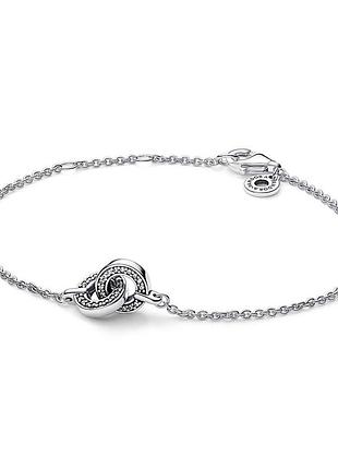 Оригінал original pandora пандора оригінальний срібний браслет два кола 592742c01