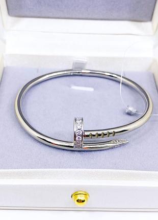 Браслет цвях закручений із камінням камені камінь срібло 925 проби новий з биркою карт'є cartier 17