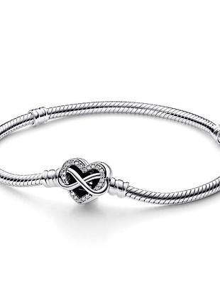 Оригінал original pandora пандора оригінальний срібний браслет серце нескінченність 592645c01 17