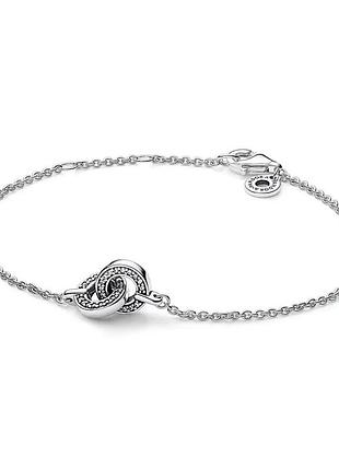 Оригінал original pandora пандора оригінальний срібний браслет два кола 592742c01 20