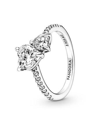 Оригинал original pandora пандора оригинальное серебряное кольцо прозрачное сердце 191198c01 17