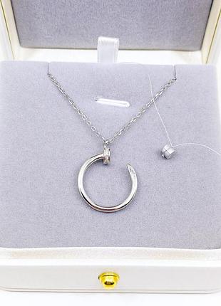 Намисто підвіска кулон цвях картьє cartier срібло