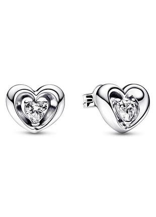 Оригинал original pandora пандора оригинальные серебряные серьги сердце 292500c01