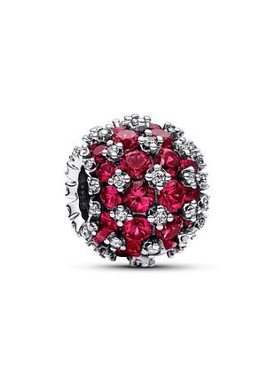 Оригинал original pandora пандора оригинальный серебряный шарм подвеска кулон сфера с розовыми камни 792630c03