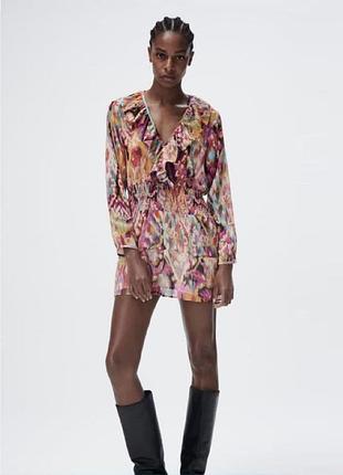 Платье женское s шифоновое zara