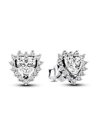Оригинал original pandora пандора оригинальные серебряные серьги сердце 293097c01