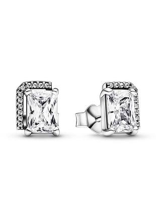 Оригинал original pandora пандора оригинальные серебряные серьги камни 292380c01