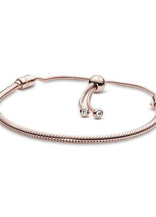 Оригінал original pandora пандора оригінальний срібний браслет рожеве золото слайдер класика 589652c01 20