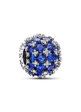 Оригінал original pandora пандора оригінальний срібний шарм підвіска кулон сфера із синіми каменями 792630c02