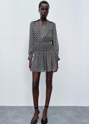 Платье с длинным рукавом zara м
