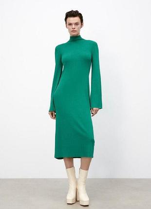 Сукня s в'язана zara з розкльошеними рукавами