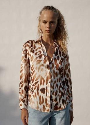 Сорочка жіноча атласна zara xs