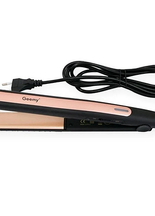 Выпрямитель для волос geemy gm-2955 с турмалиновым покрытием щипцы для выравнивания волос 45 вт черно-розовый