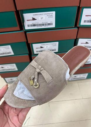⭐️ loro piana summer charms sandal suede sandstone