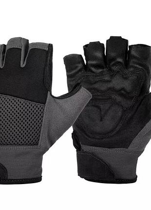 Перчатки беспалые helikon half finger mk2 регулируемые запястья l серый с черным