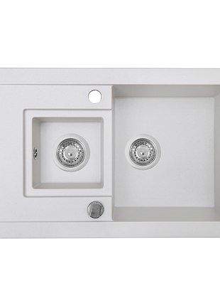 Мийка кухонна гранітна perfelli pierra pgp 536-78 white