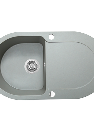 Мийка кухонна гранітна perfelli izetta ogi 1141-78 grey metallic