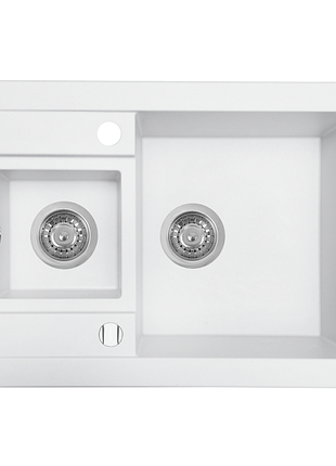 Мийка кухонна гранітна perfelli granze pgg 506-67 white