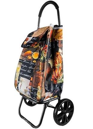 Тачка сумка на колесах кравчучка stenson mh-4151 до 30кг цветной