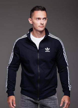 Мужская спортивная кофта олимпийка adidas темно-синяя xl