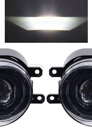 Led протитуманні фари toyota camry, yaris, rav4, avensis, corolla, land cruiser, highlander (комплект 2-шт)