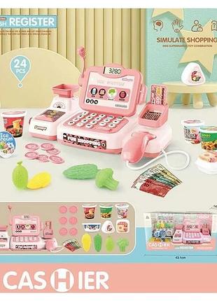 Касовий апарат дитячий ігровий з продуктами 24 предмети калькулятором interesting toys, 997-21