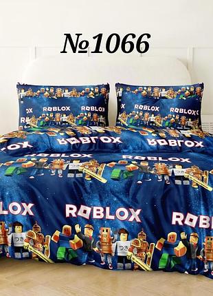 Постельное бельё, бязь gold, двуспальный с евро простынью комплект, roblox роблокс