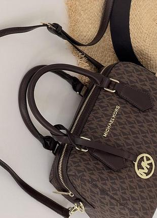 Сумка с двумя ручками и ремешком через плечо для женщины от michael kors женская сумочка мышель корс кожаная сумка 25х13х17 см