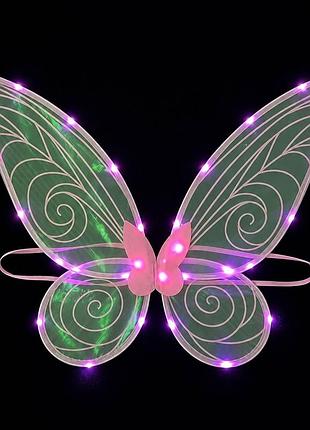 Крылья феи с led-подсветкой, розовые