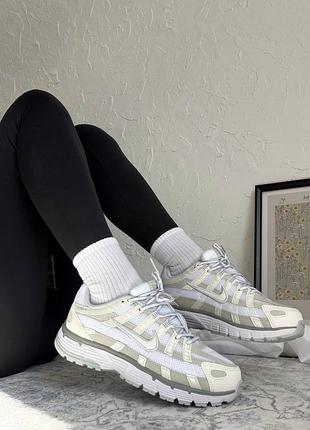 Nike p-6000 white grey 10