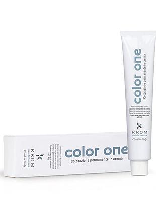 Стойкая крем-краска для волос krom color one 100.43 экстра-светлый медно-золотистый,100 мл