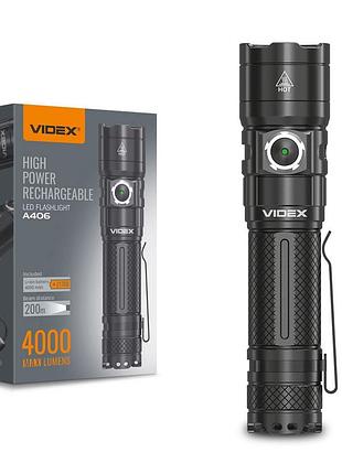 Портативный светодиодный фонарик a406 videx 4000lm 6500k