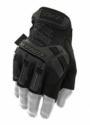 Військові штурмові рукавички без пальців mechanix m-pact fingerless чорний, l