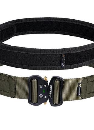 Армейский ремень idogear з системой molle и внутренним ремнем зеленый, m