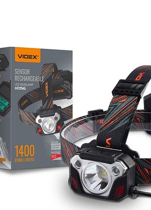 Налобный светодиодный фонарик h056 videx 1400lm 6500k