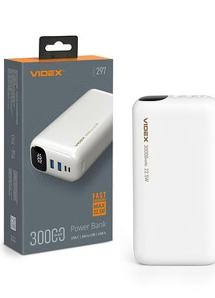 Повербанк 30000mah videx vpb-297 22.5w white
