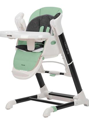 Детский стульчик-качалка carrello cascata crl-10303/1 tropical green - для кормления с режимом укачивания