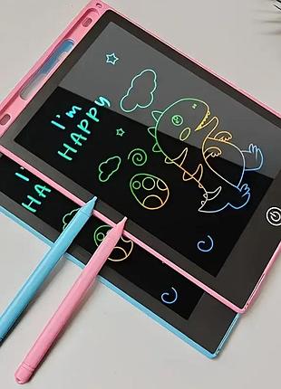 Дитячий електронний lcd планшет для малювання зі стилусом рожевий, графічний планшет для дітей, код 1045